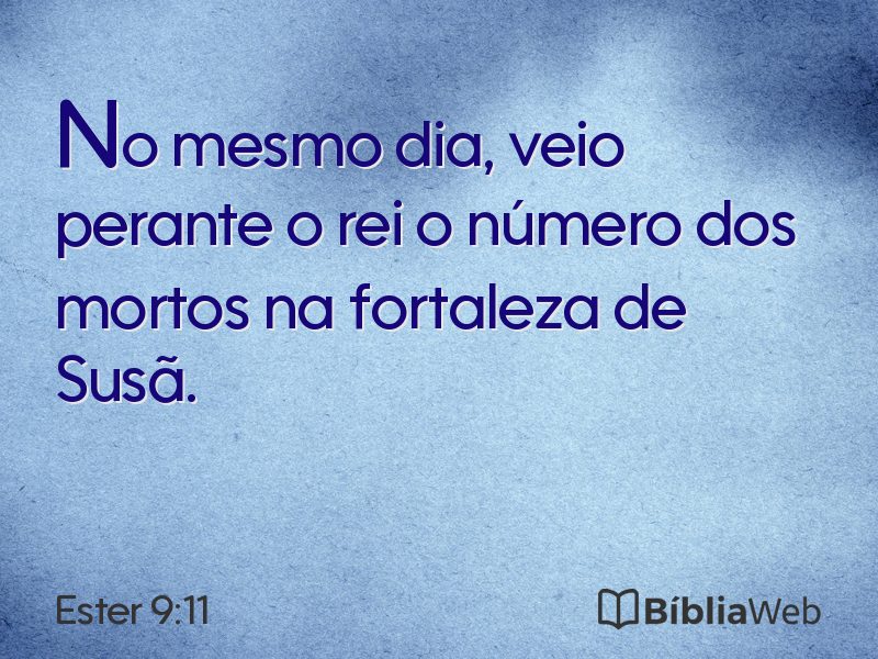 Ester 9:11 em imagem para compartilhar