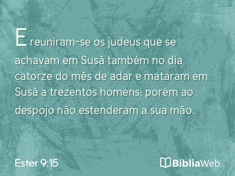 Ester 9:15 em imagem para compartilhar