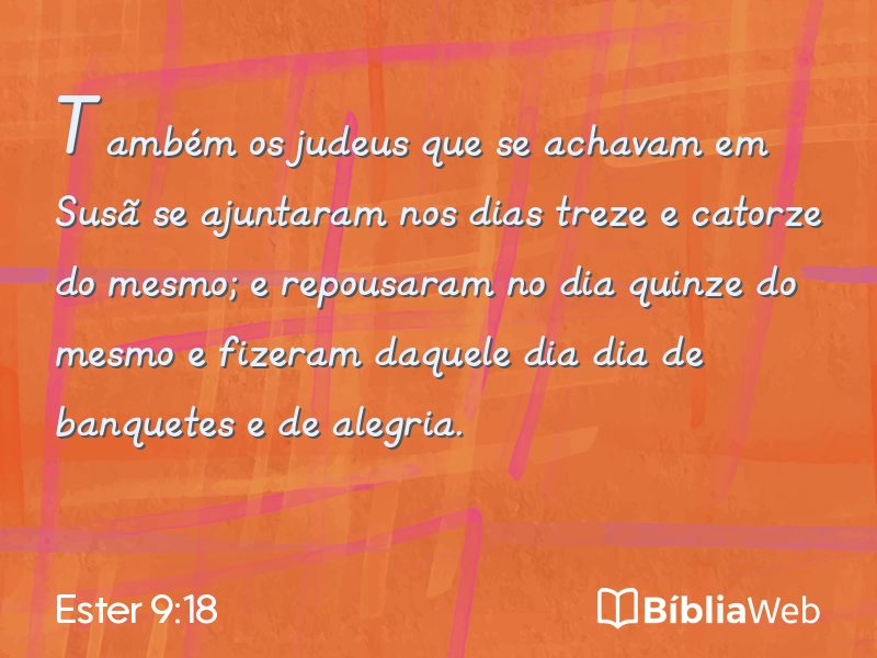 Ester 9:18 em imagem para compartilhar