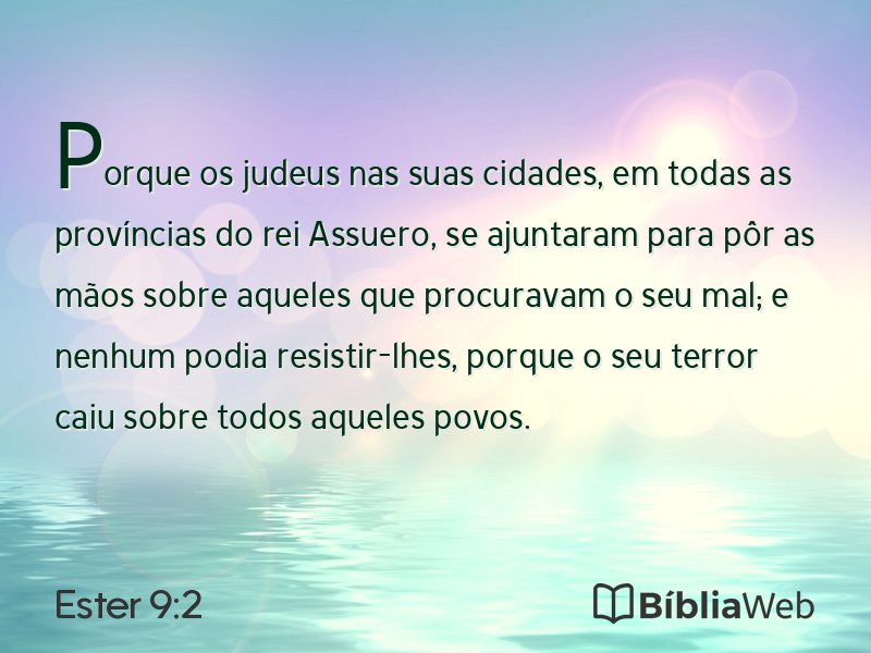 Ester 9:2 em imagem para compartilhar