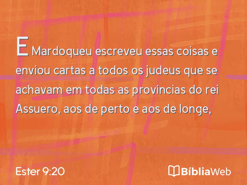 Ester 9:20 em imagem para compartilhar