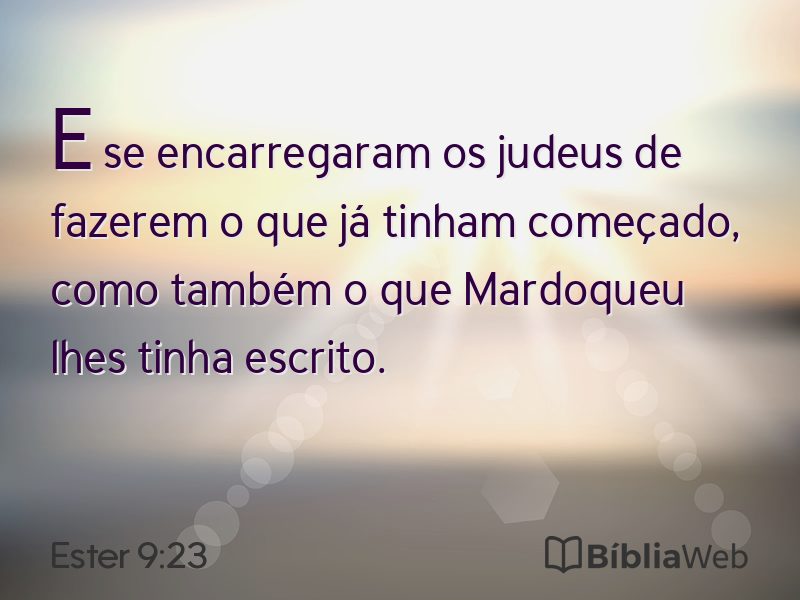 Ester 9:23 em imagem para compartilhar