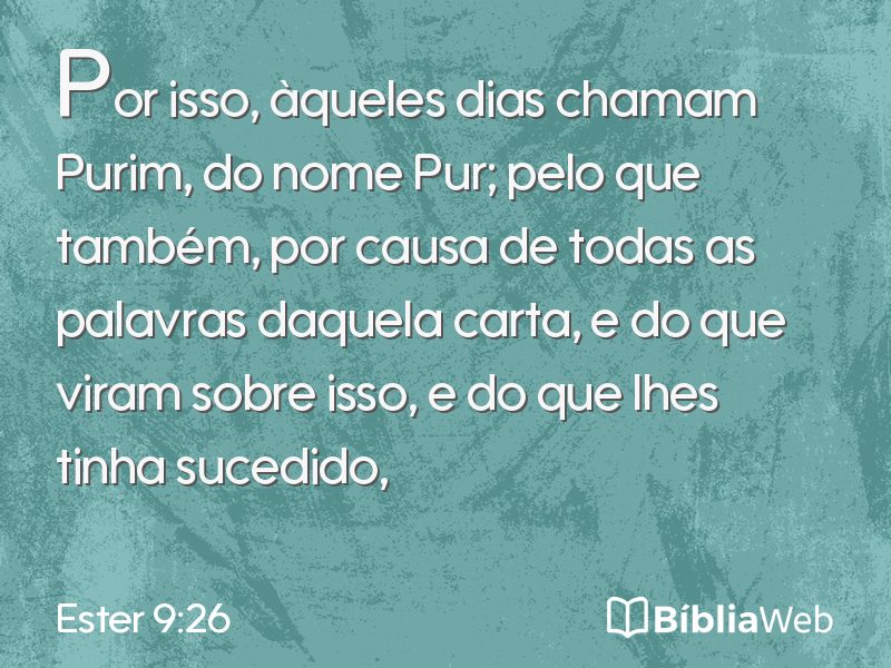 Ester 9:26 em imagem para compartilhar