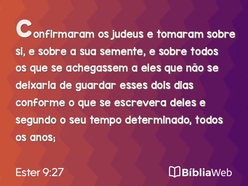Ester 9:27 em imagem para compartilhar