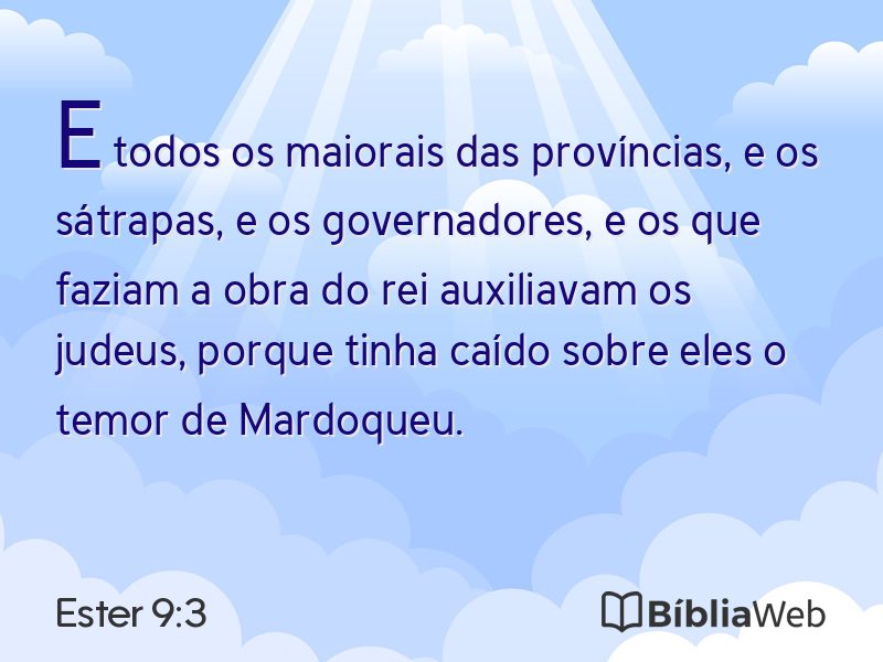 Ester 9:3 em imagem para compartilhar