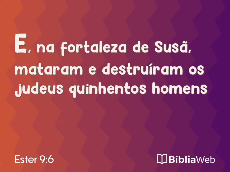 Ester 9:6 em imagem para compartilhar
