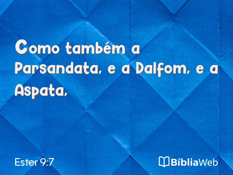 Ester 9:7 em imagem para compartilhar