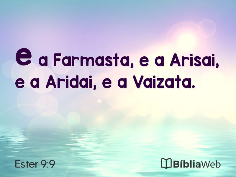 Ester 9:9 em imagem para compartilhar