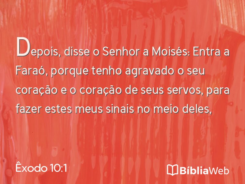 Êxodo 10:1 em imagem para compartilhar