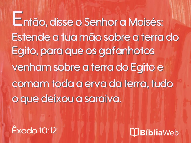 Êxodo 10:12 em imagem para compartilhar