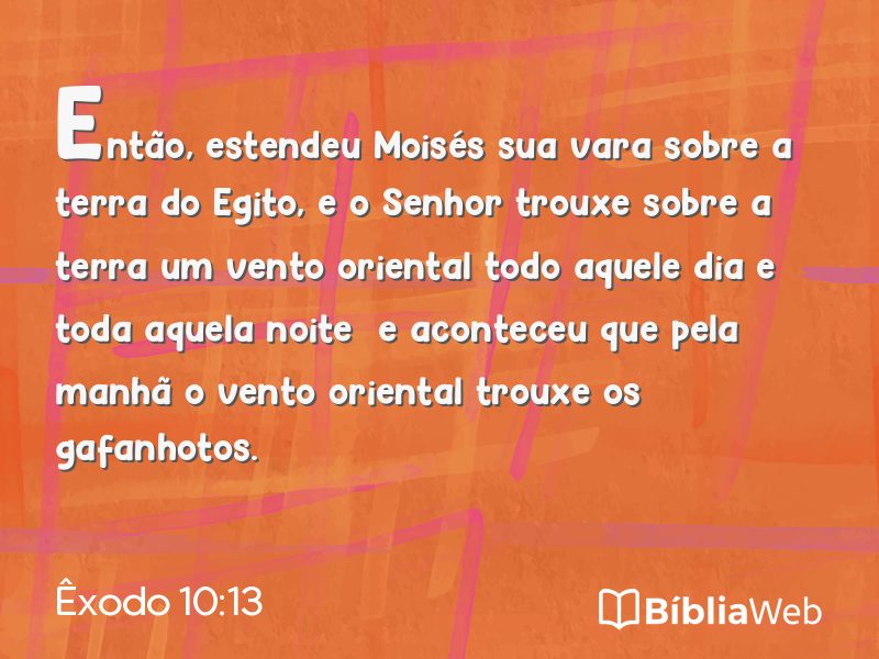 Êxodo 10:13 em imagem para compartilhar
