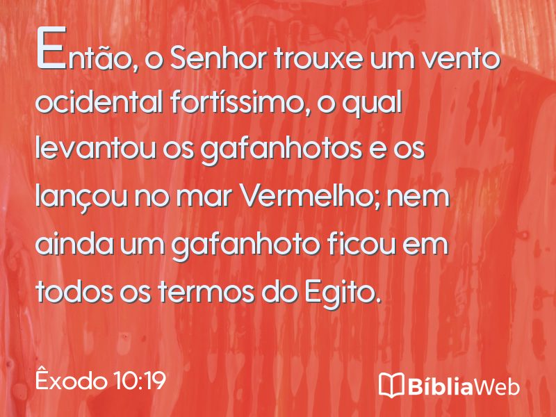 Êxodo 10:19 em imagem para compartilhar