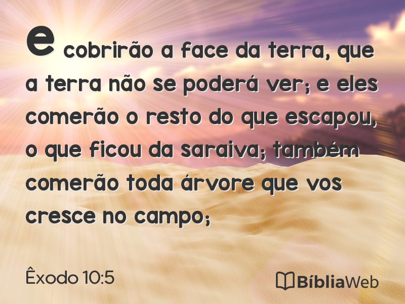 Êxodo 10:5 em imagem para compartilhar