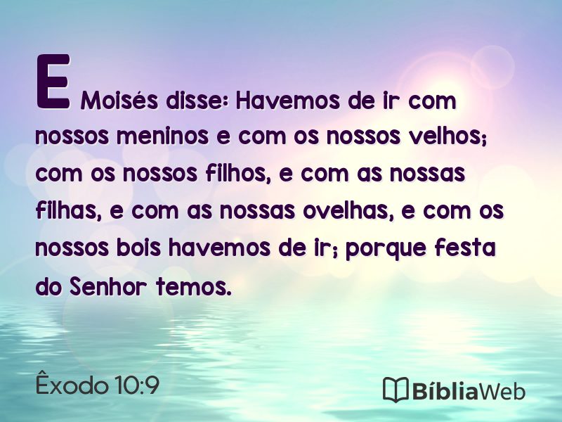 Êxodo 10:9 em imagem para compartilhar