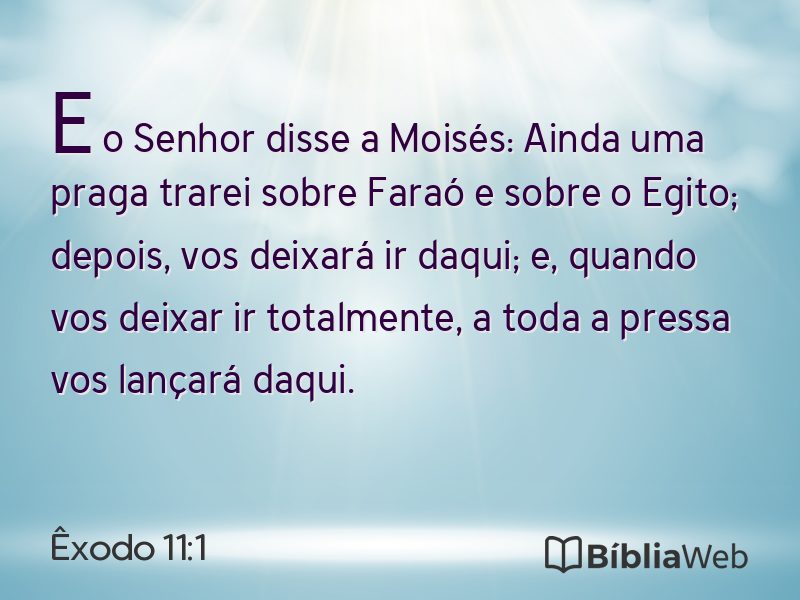 Êxodo 11:1 em imagem para compartilhar