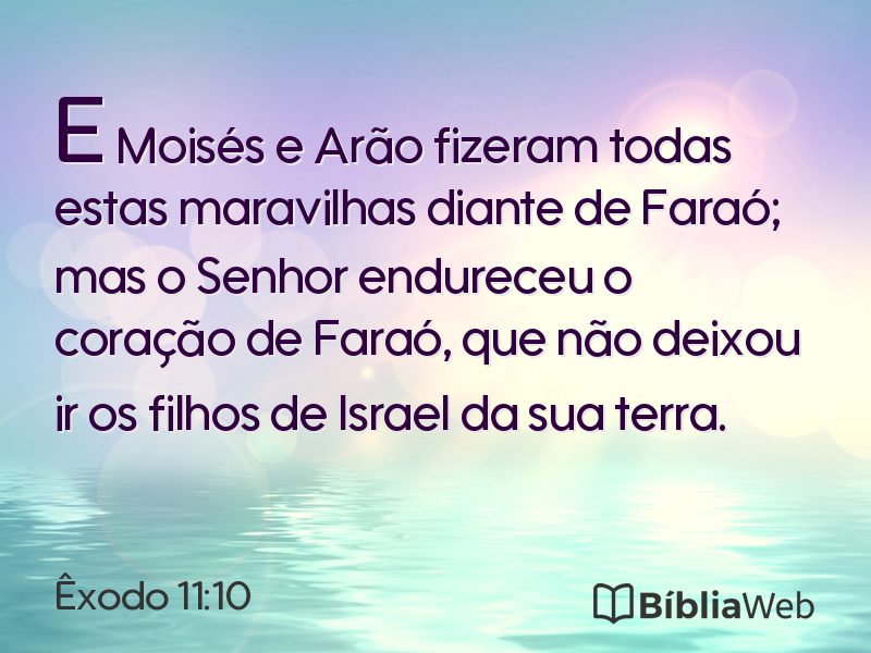 Êxodo 11:10 em imagem para compartilhar