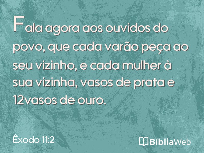 Êxodo 11:2 em imagem para compartilhar
