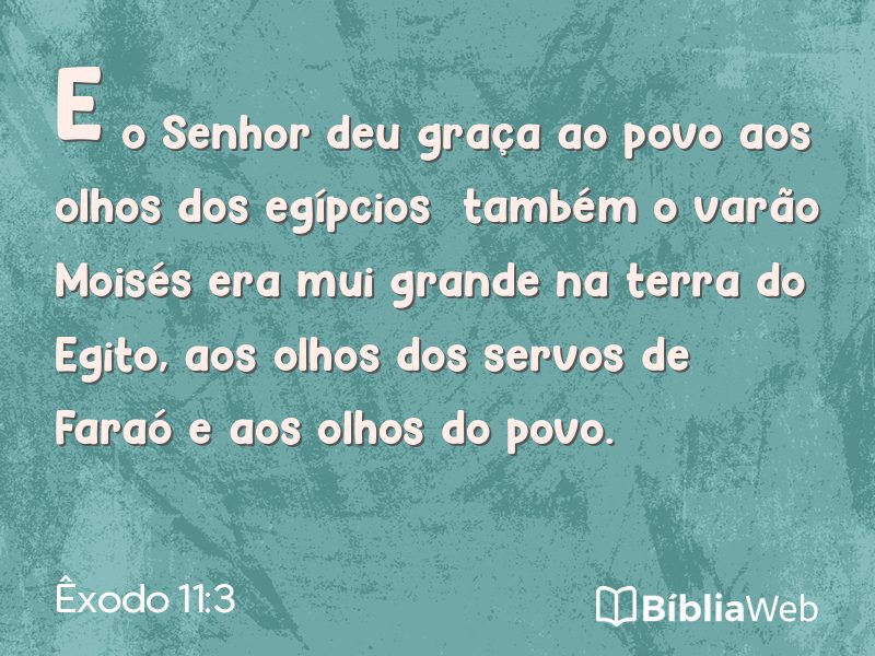 Êxodo 11:3 em imagem para compartilhar