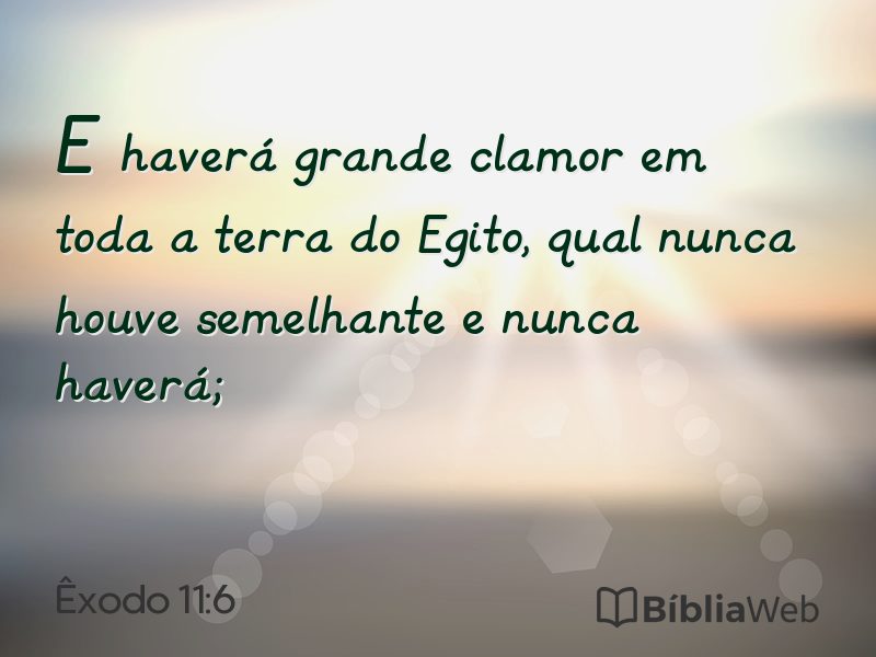 Êxodo 11:6 em imagem para compartilhar