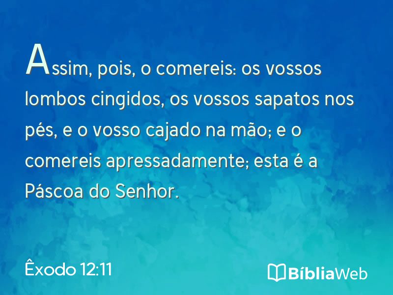 Êxodo 12:11 em imagem para compartilhar
