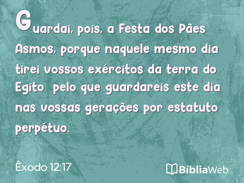 Êxodo 12:17 em imagem para compartilhar