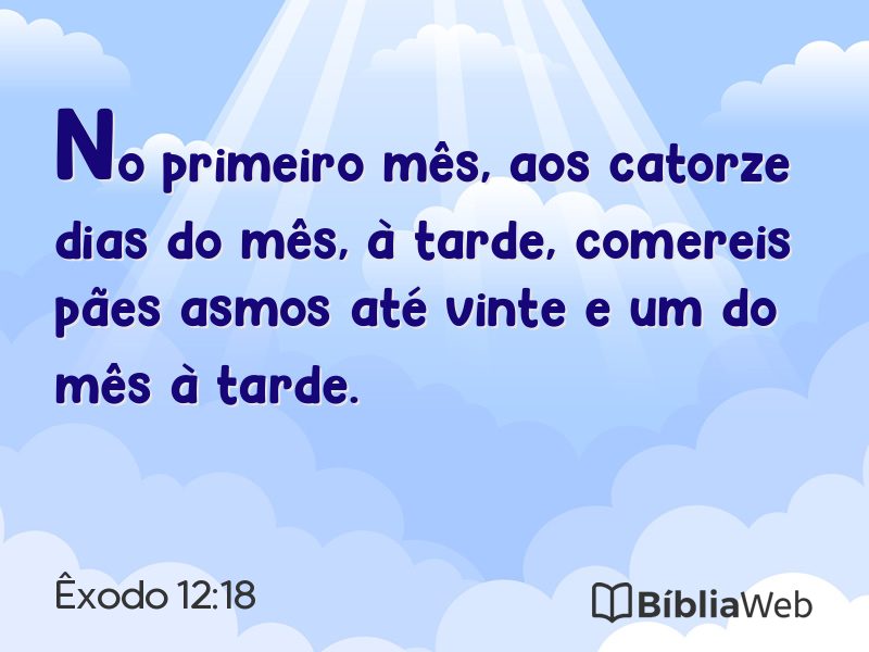Êxodo 12:18 em imagem para compartilhar