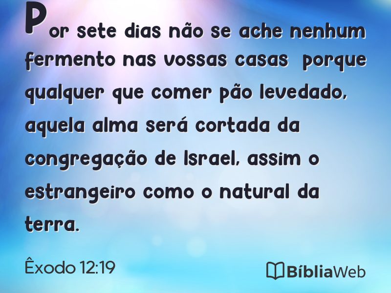 Êxodo 12:19 em imagem para compartilhar