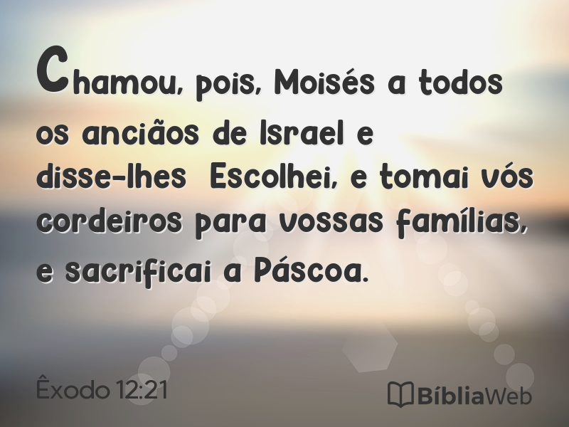 Êxodo 12:21 em imagem para compartilhar