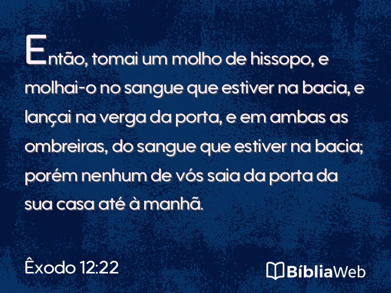 Êxodo 12:22 em imagem para compartilhar