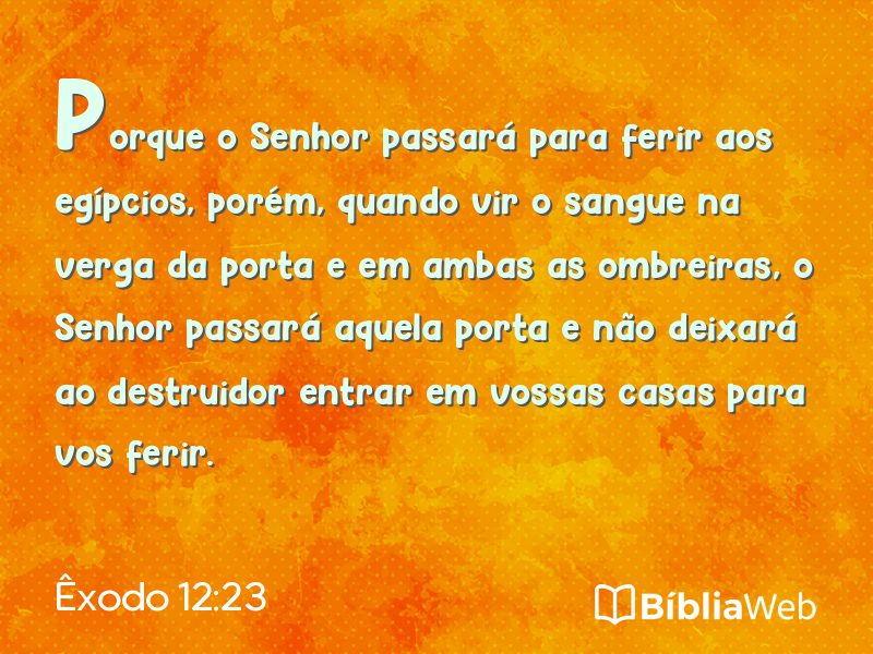 Êxodo 12:23 em imagem para compartilhar