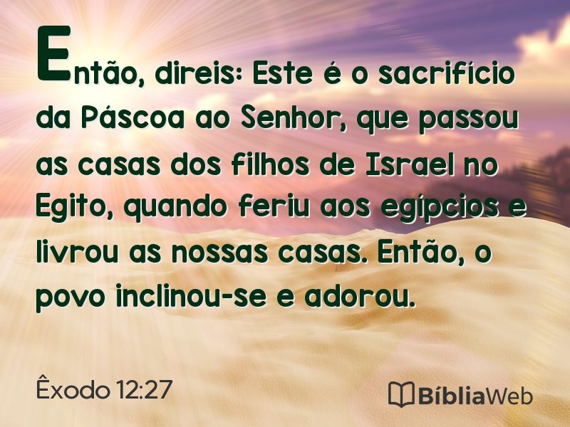 Êxodo 12:27 em imagem para compartilhar