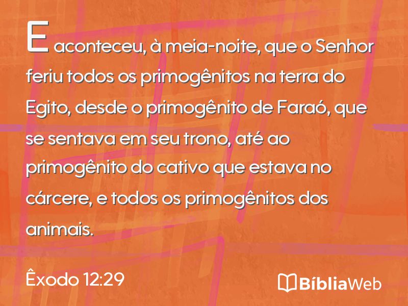 Êxodo 12:29 em imagem para compartilhar