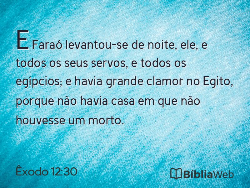 Êxodo 12:30 em imagem para compartilhar