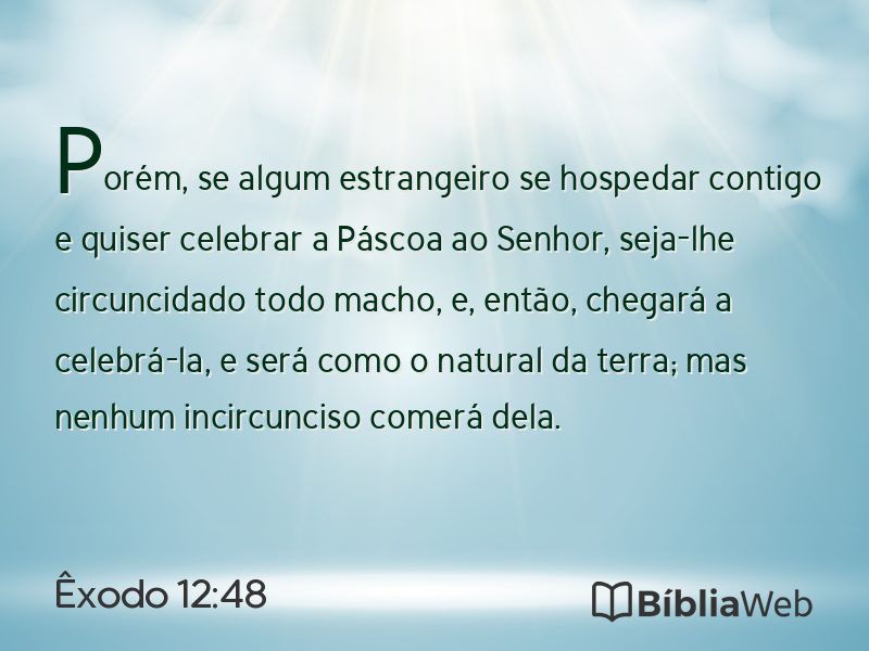 Êxodo 12:48 em imagem para compartilhar