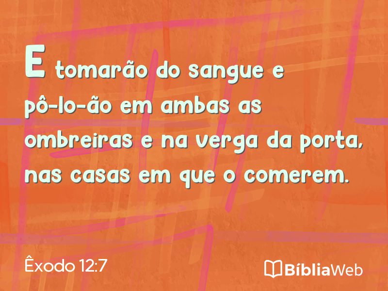 Êxodo 12:7 em imagem para compartilhar