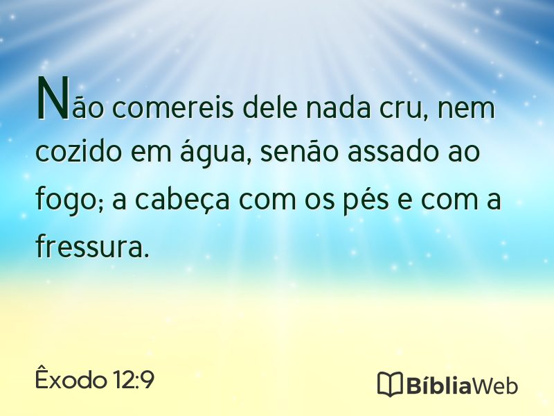 Êxodo 12:9 em imagem para compartilhar