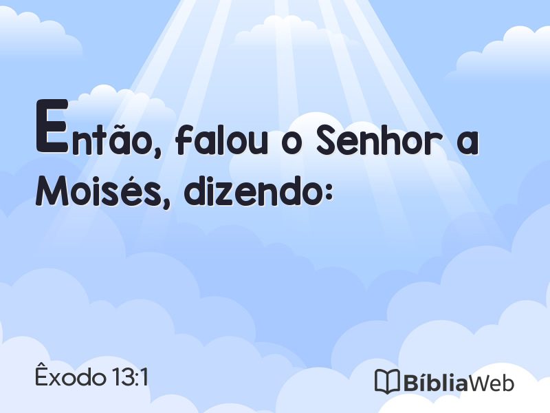 Êxodo 13:1 em imagem para compartilhar