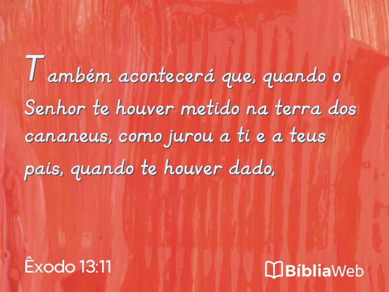 Êxodo 13:11 em imagem para compartilhar