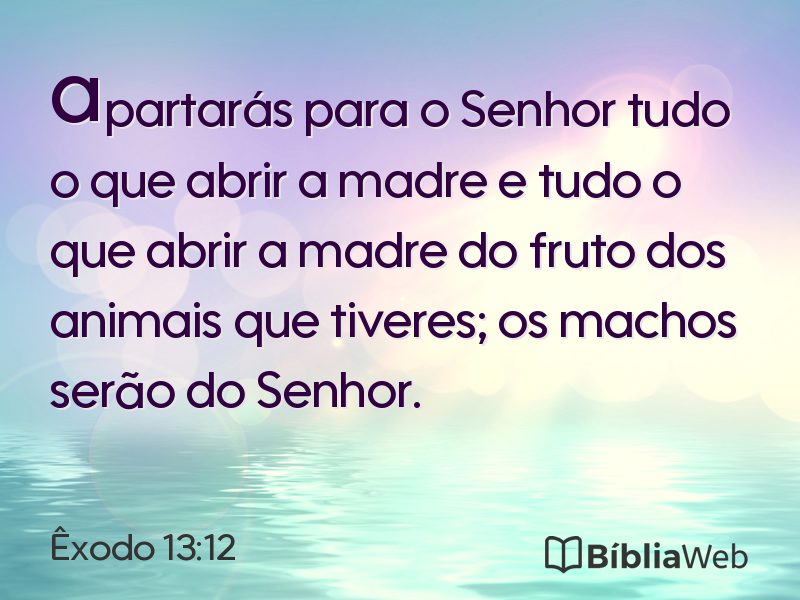 Êxodo 13:12 em imagem para compartilhar