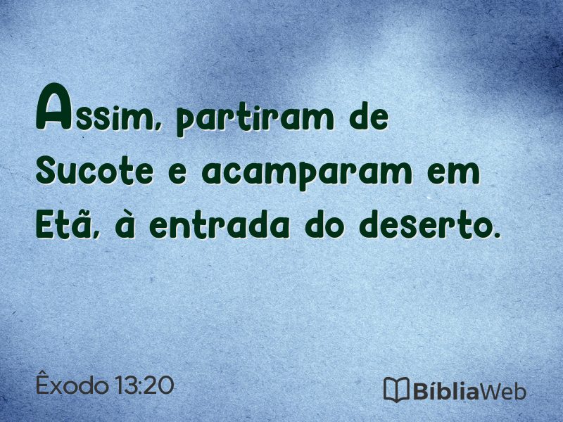 Êxodo 13:20 em imagem para compartilhar