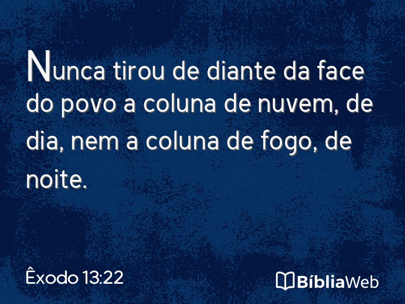 Êxodo 13:22 em imagem para compartilhar