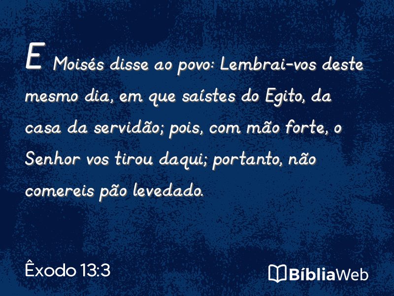 Êxodo 13:3 em imagem para compartilhar