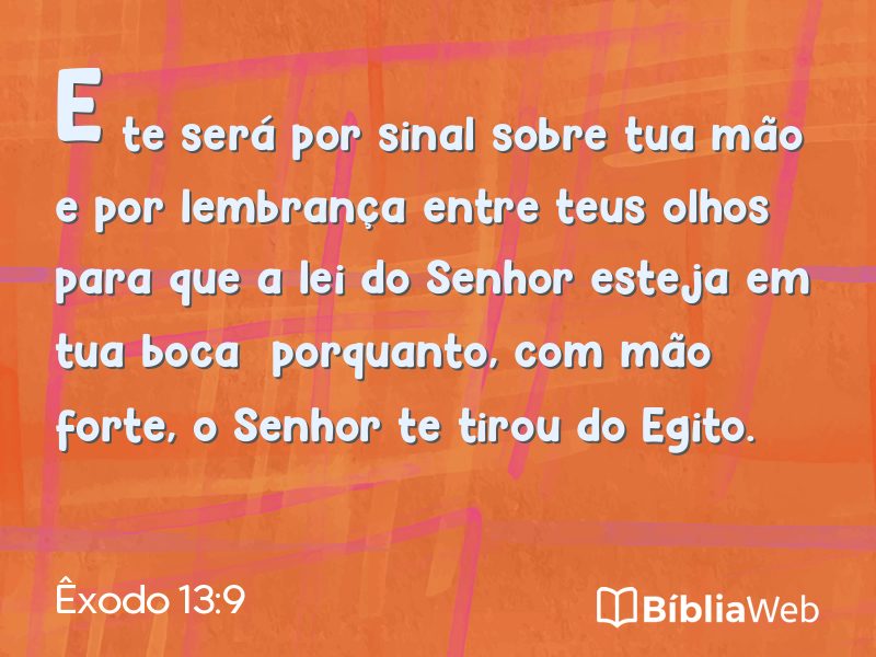 Êxodo 13:9 em imagem para compartilhar