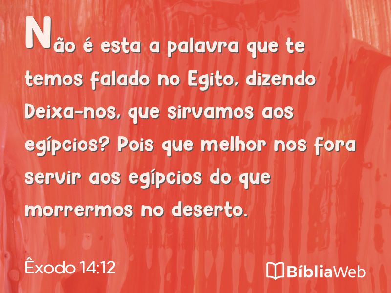 Êxodo 14:12 em imagem para compartilhar