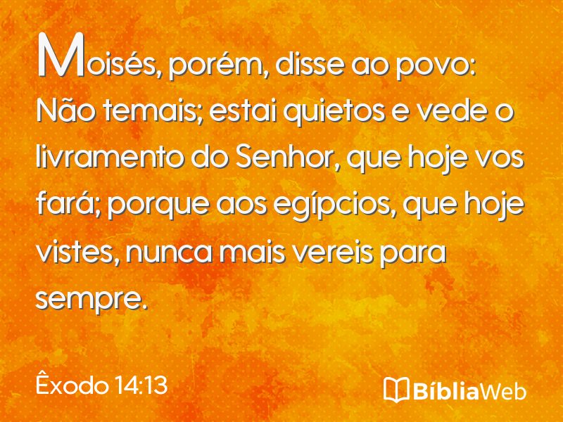 Êxodo 14:13 em imagem para compartilhar