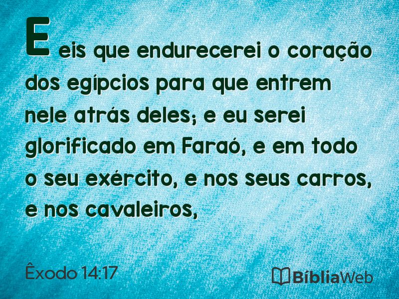 Êxodo 14:17 em imagem para compartilhar