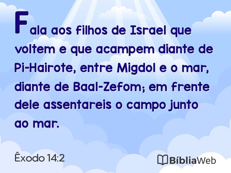 Êxodo 14:2 em imagem para compartilhar