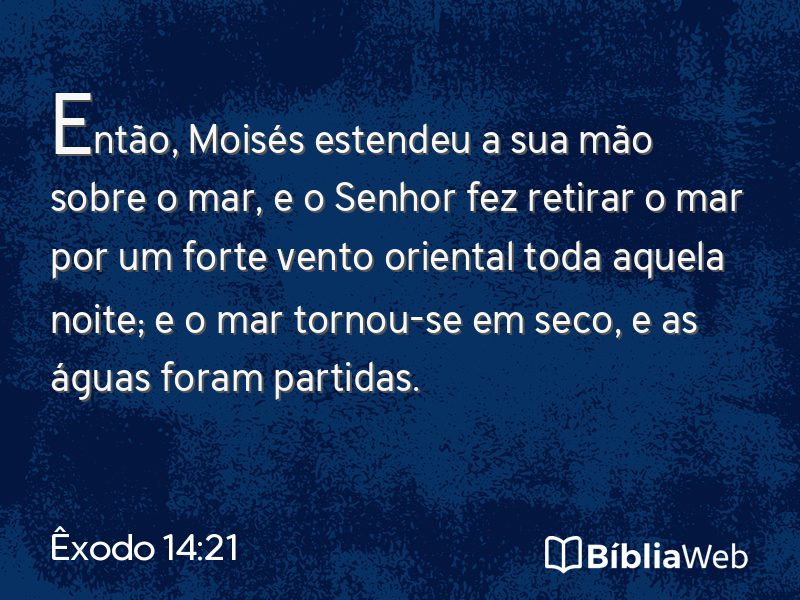 Êxodo 14:21 em imagem para compartilhar