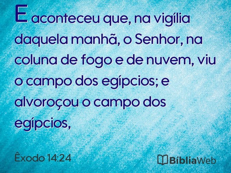 Êxodo 14:24 em imagem para compartilhar