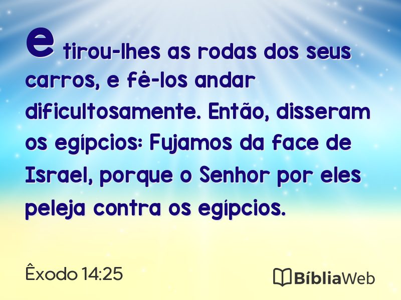 Êxodo 14:25 em imagem para compartilhar